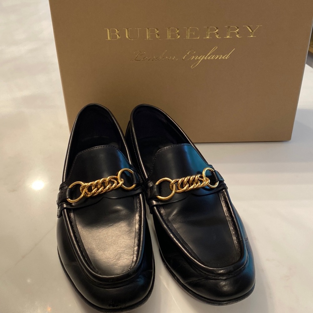 Burberry black loafers size 9